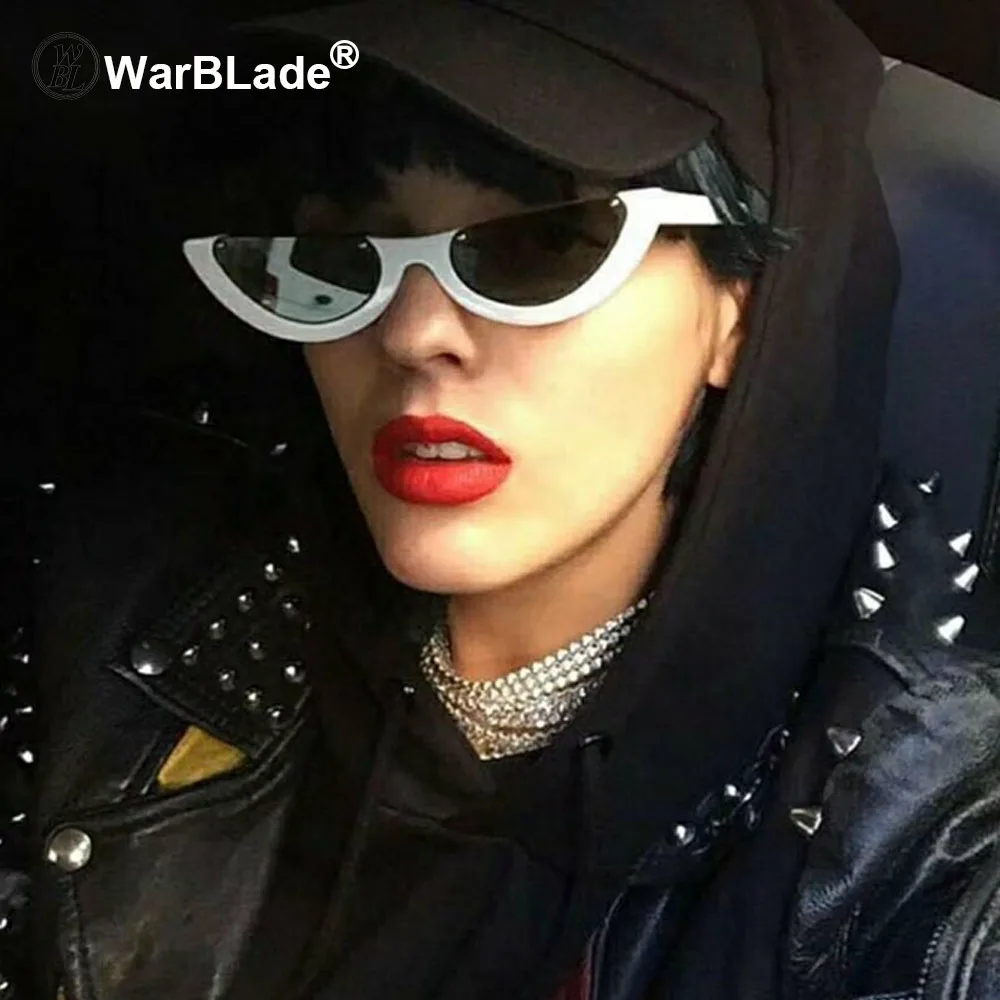 Женские солнцезащитные очки без оправы WarBLade брендовые дизайнерские в полуоправе