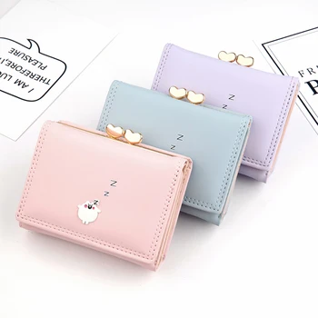 

CarrKen Leather Women Wallet Hasp Small and Slim Coin Pocket Purse Women Wallets Card Holders Luxury Brand Wallet Designer Purse