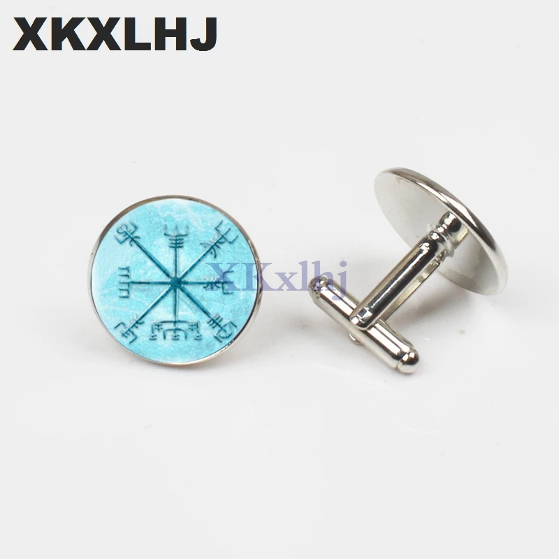 XKXLHJ Новые квадратные запонки Vegvisir Permafrost для рукоделия художественные фото