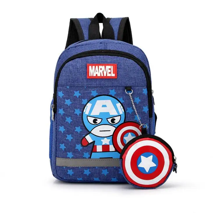 Супергерой Человек-паук школьный рюкзак Капитан Америка портфели с принтом Детский сад малыш рюкзак подарок
