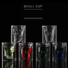 Череп голова винный бокал кружка чашка Хрустальное Пиво Виски рюмка двойная стеклянная чашка Водка питьевой бар клуб пиво бокал вина es бутылки чашки