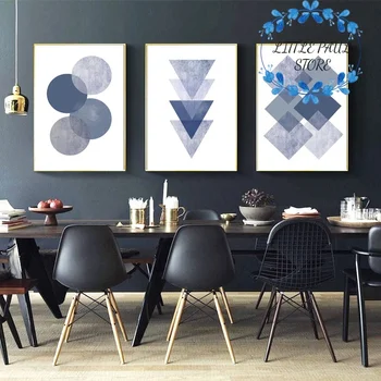 

Nordic Geometric Scandinavian Modern Style Art Canvas Poster Wall Picture for Room No Frame