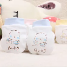 Хлопок Смесь прекрасные детские защитные перчатки комфортный для свободного дыхания против царапин детские перчатки Новорожденные варежки