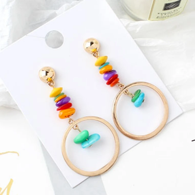 

YDGY retro personality long geometric tassels Bohemian wind Earrings