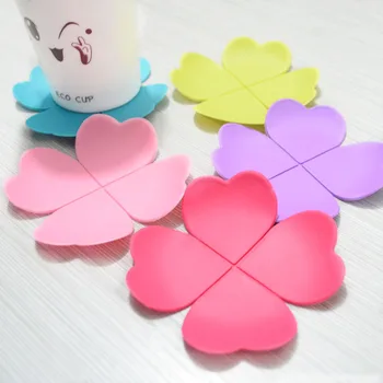 

2pcs Novelty Flower Coaster Placement for Mugs Cup Table Decoration Kawaii Stationery Office Desk Set Accessories