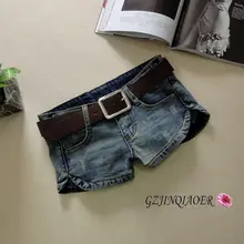 Летние женские джинсовые шорты, Эластичные Обтягивающие джинсы с низкой талией, Выбеленные потертые карманы, хлопок, синие шорты, Мини Джинсы 930