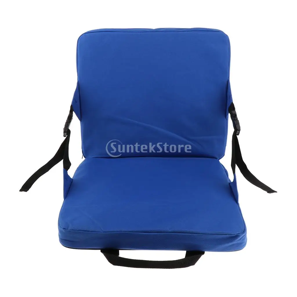 2pcs Rocking Chair Cushions Outdoor Folding Fishing Chair Seat & Back Pad with Foldable Handle Strap for Stadium Padding