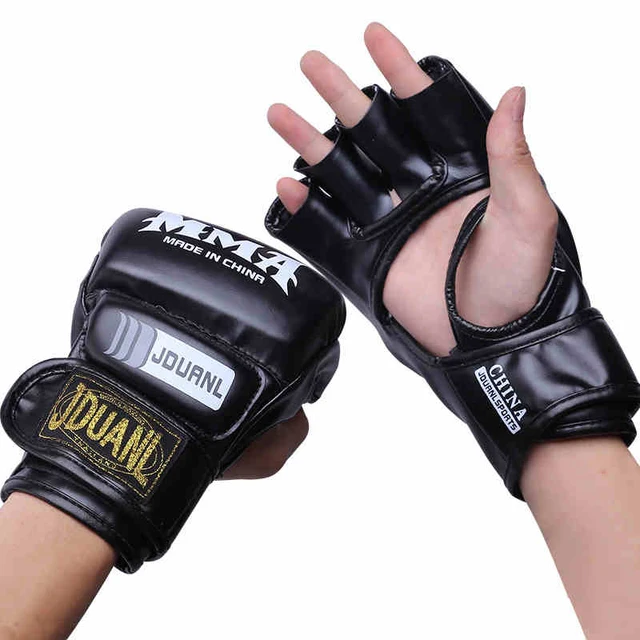2017 New Brand MMA Boxing Gloves Top Quality PU Leather MMA Half