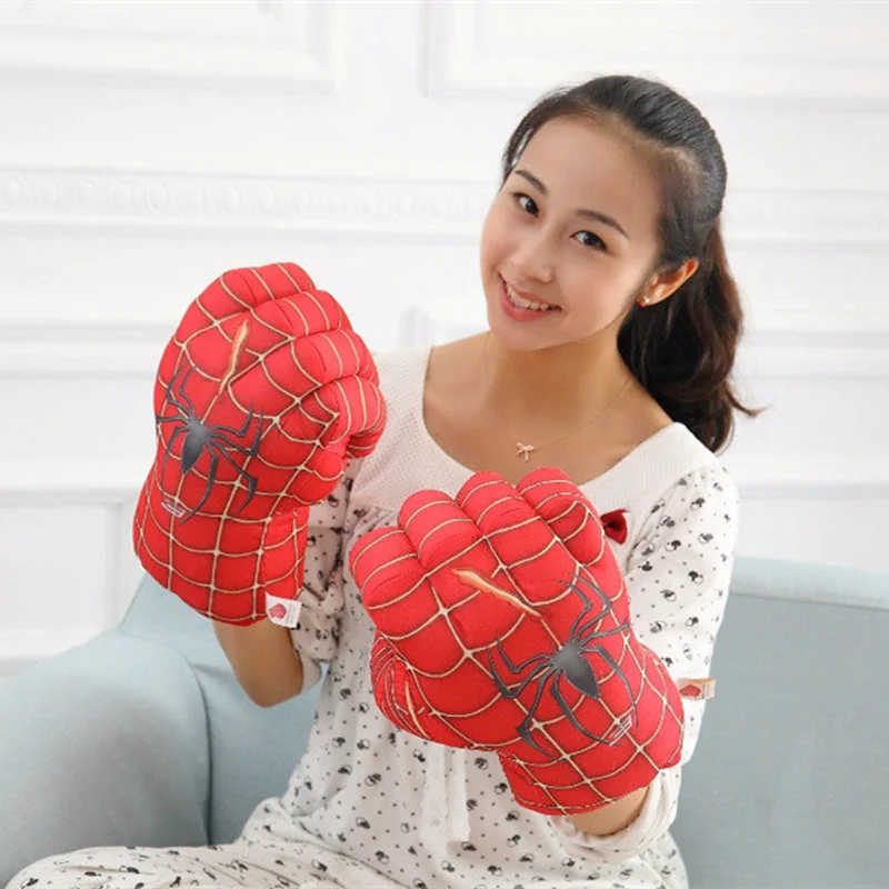 Super Cool MARVEL SPIDERMAN Hulk Boxing Gloves Playing Cosplay Christmas Gift For Kinds Children 25cm 15cm