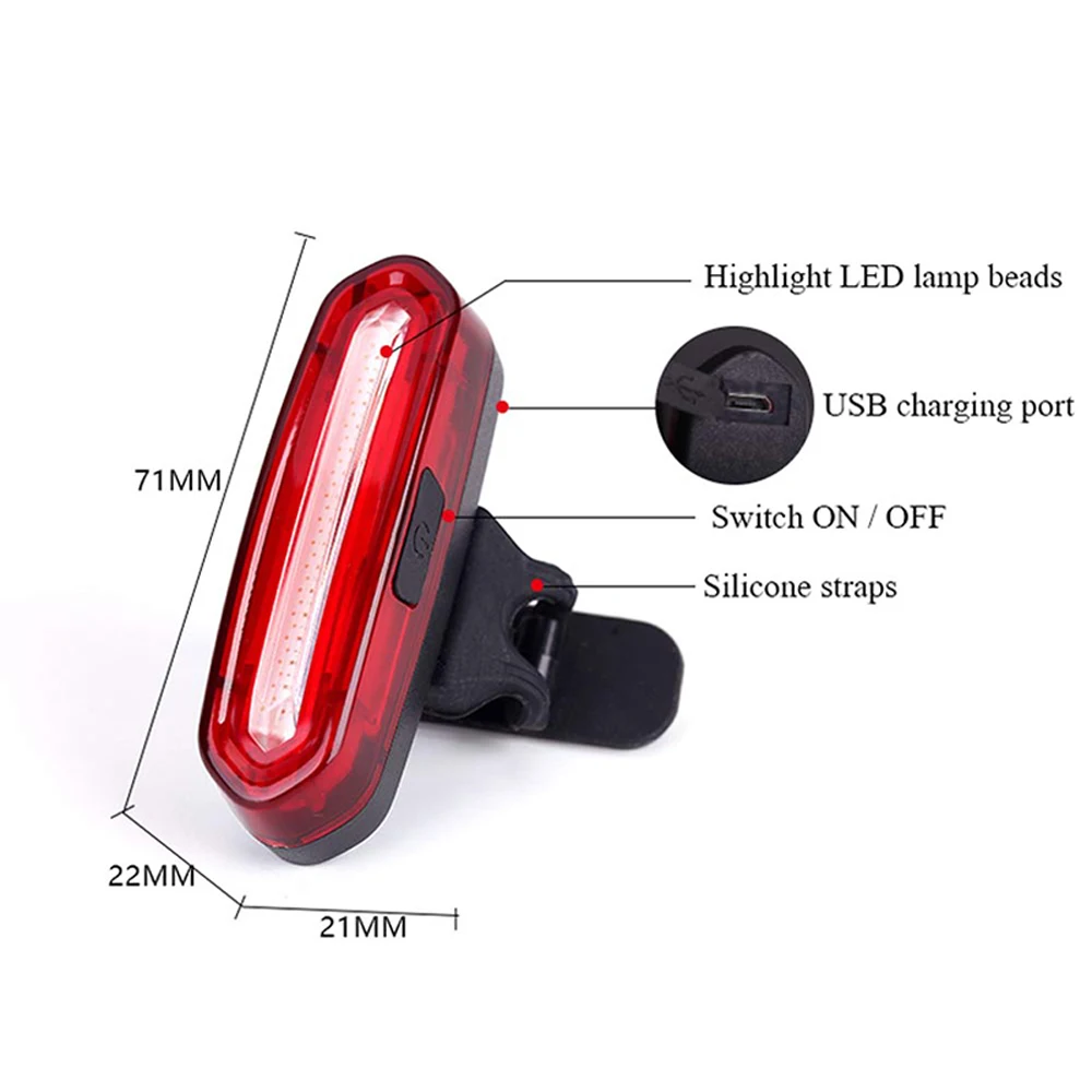 Sale GIYO USB Rechargeable Battery Bike LED Tail Light Bicycle Safety Cycling Warning Rear Lamp Cycling Accessories Helmet Light 4