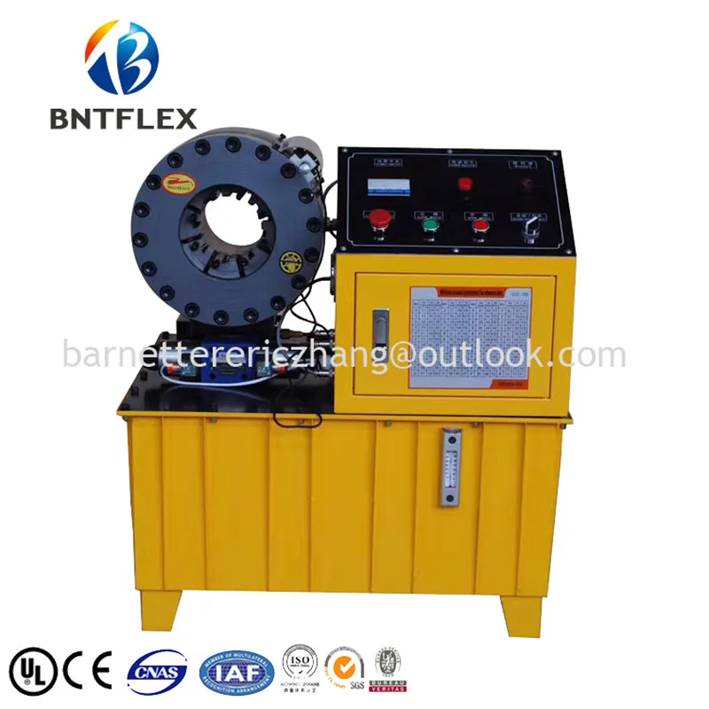 BNT 1/4'' 2" electric hydraulic hose pressing machine with Foot pedal