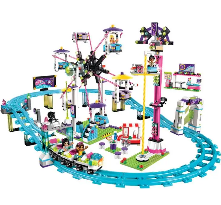 

BELA 10563 Girls Friends Amusement Park Roller Coaster building blocks kids DIY Bricks toys gift compatible with Legoings 41130