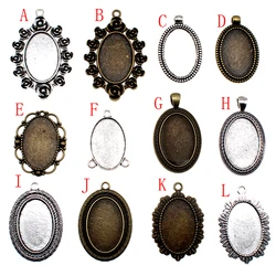 1 Piece 20x30mm Round Glass Cabochon Base Setting Pendant Tray For Jewelry DIY Making 1 Piece 20x30mm Round Glass Cabochon Base Setting Pendant Tray For Jewelry DIY Making