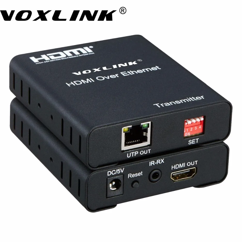 VOXLINK 120M HDMI Extender Over UTP Cat 5e/6 Cable 1080P HDMI