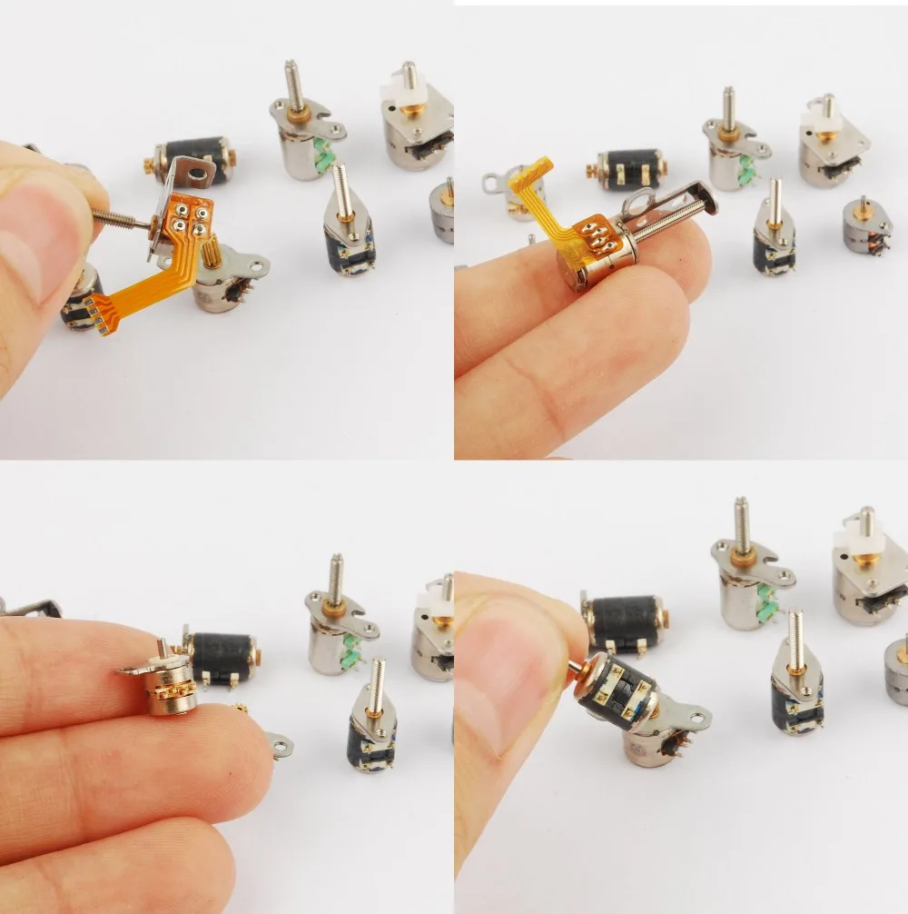 50 unids 3-5 V dc 10 tipos de 4 cables 2 fases motor micro paso a paso Mini motor paso a paso