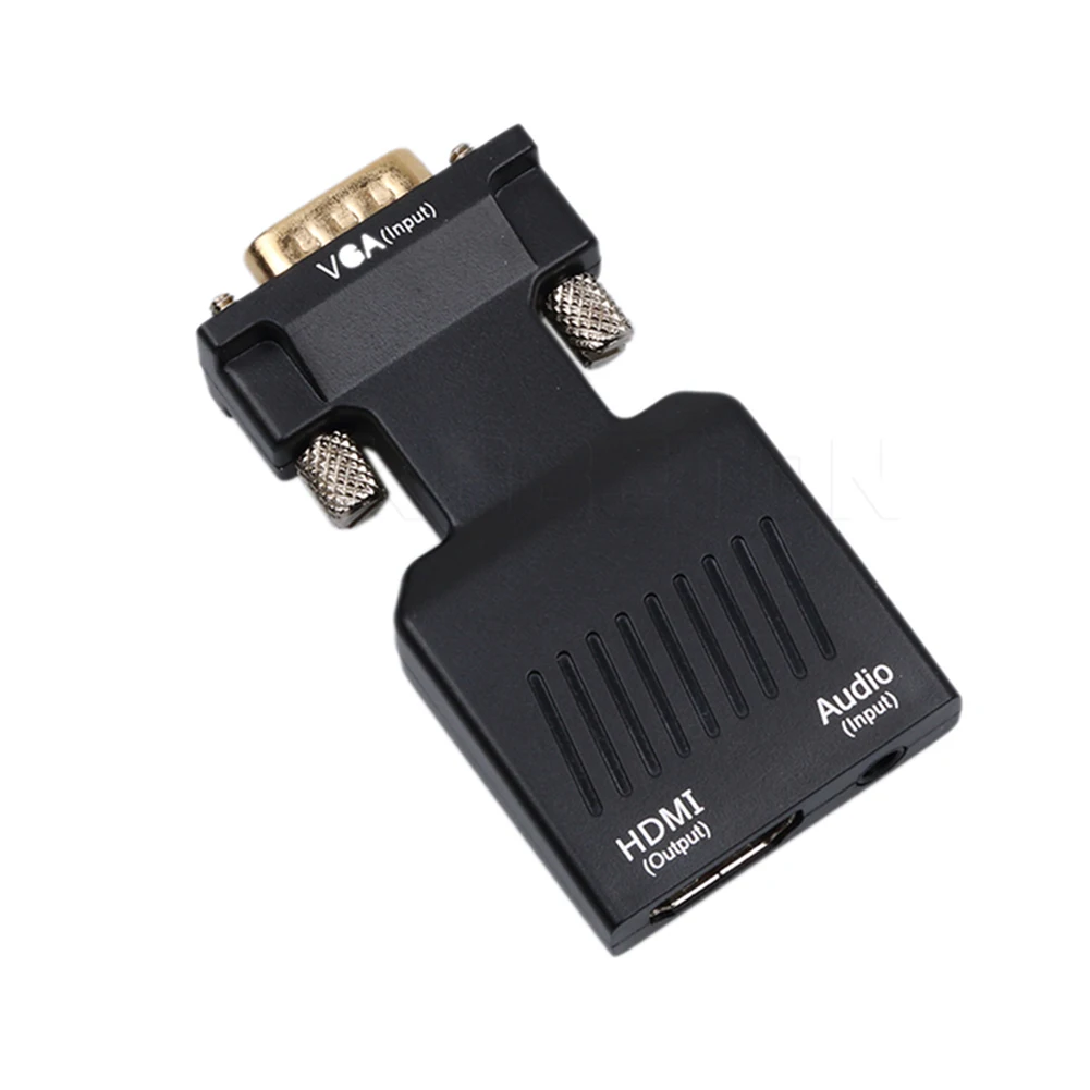 

HDMI Female to VGA Male Converter with Audio Adapter Support 1080P Signal