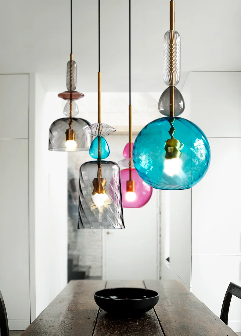 

Nordic Loft Candy Color Dining Room Pendant Light Creative Lovely Designer Hanging Light Bar Living Led Lights Free Shipping