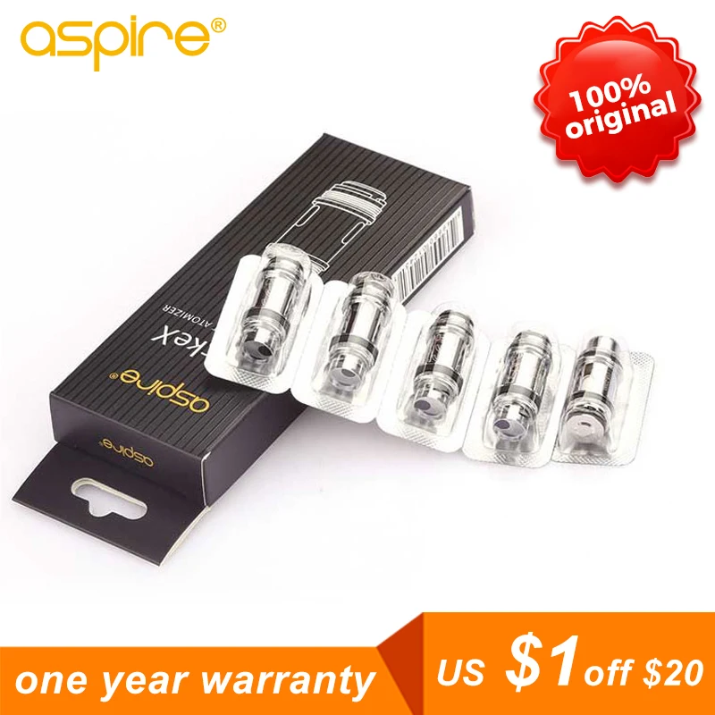 Aspire PockeX Vape катушка 0 6/1.2ohm атомайзер vaper катушки для электронных сигарет AIO vape pen Kit
