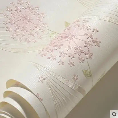 Seiko garden 3d solid wall paper non-woven wallpaper self-adhesive living room bedroom warm girl children's room