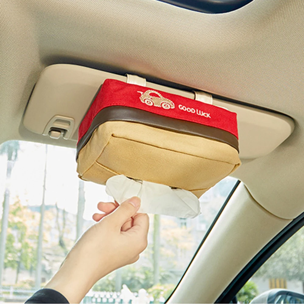 Car Paper Tissue Box Holder Car Sun Visor Tissue Holder Car Skylight