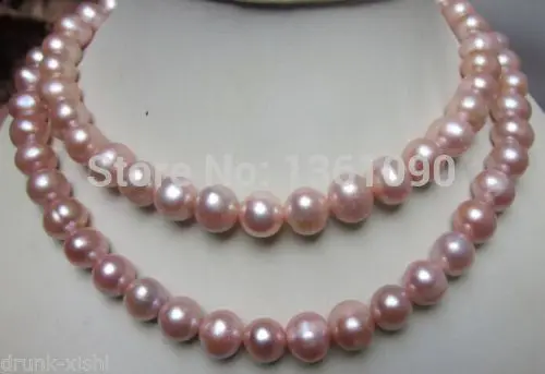 

000616 savageness 11-12mm Australian south sea pink pearl necklace 34inch