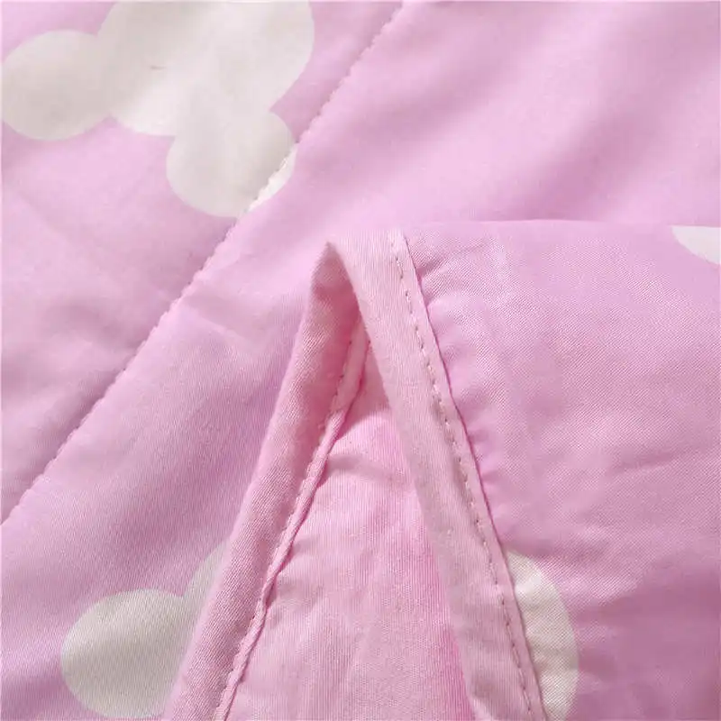 Постельное белье розового цвета с изображением Минни Маус Дисней, один размер, 120*150 см, для маленьких девочек, декор комнаты, 3d, хлопок, покрывало на кровать, летнее стеганое одеяло, сшитое