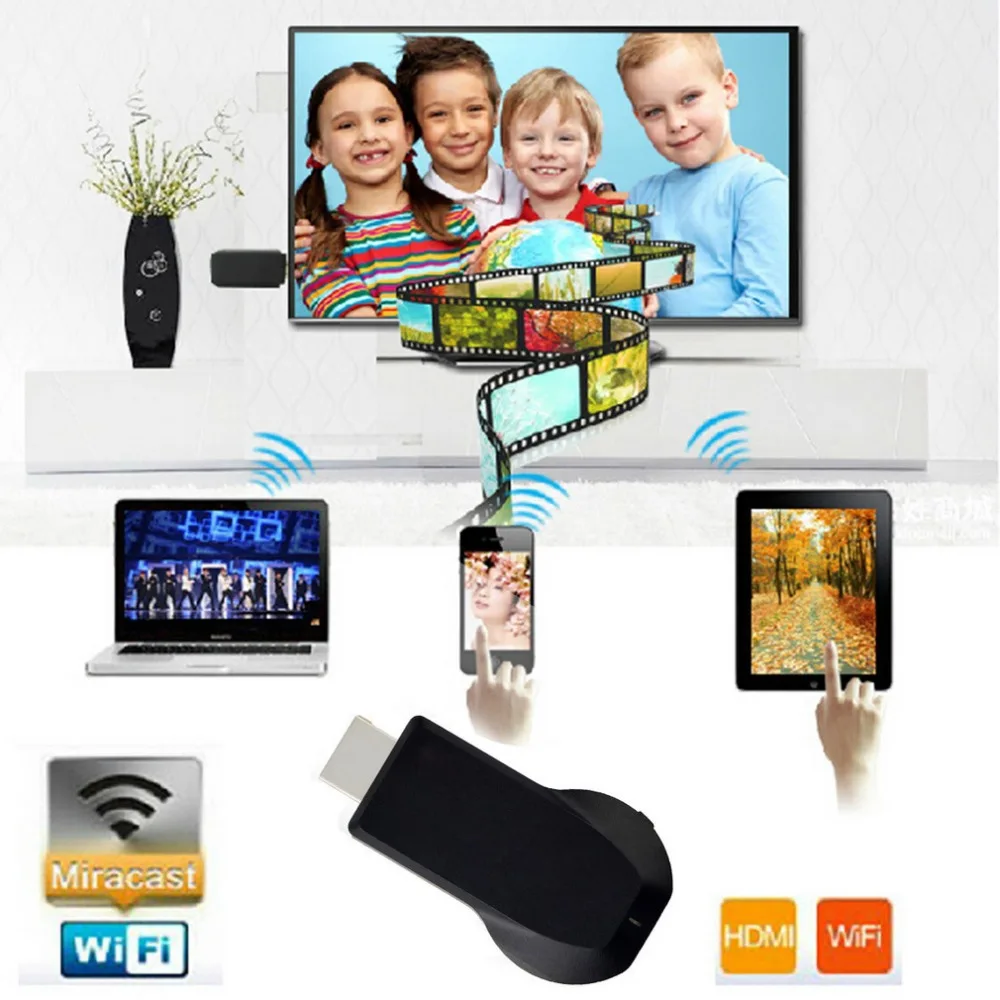 2018 Mini AirMirror Miracast Airplay Wi-Fi дисплей-ключ приемник HDMI 1080P многоэкранный для смартфонов