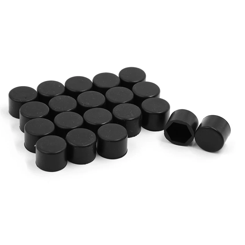

20pcs 19mm Car Silicone Wheel Lug Nut Bolt Cover Tyre Screw Cap Black