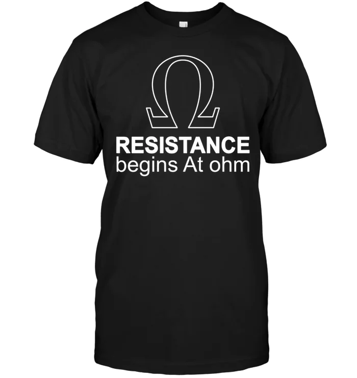 GILDAN бренд сопротивление начинается на Ohm Футболка мужская футболка с коротким