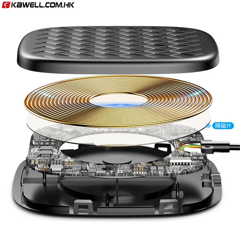 

Luxury Grid Pattern Wireless Charger Ultra Thin TPU QI Wireless Charger 10W Fast Wireless Charging Pad best quality