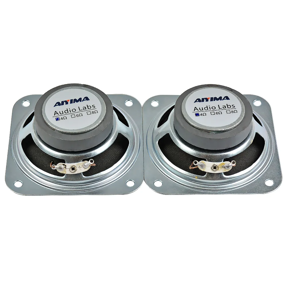 AIYIMA 2PCS 4ohm 3W Audio Speaker 2.75 inch 70mm Full Range Tweeter Altavoz Square loudSpeaker DIY Home Theater Sound System