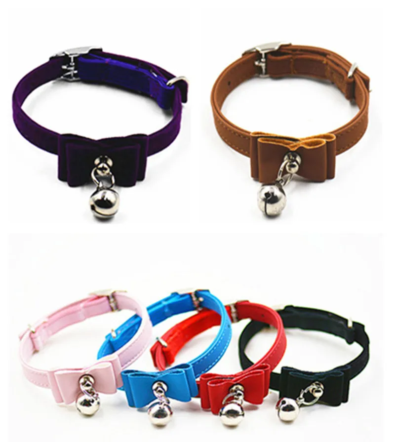 Hot Pet Collar Bow Bell Collar Cute Bell Small Dog Collar Cat Collar