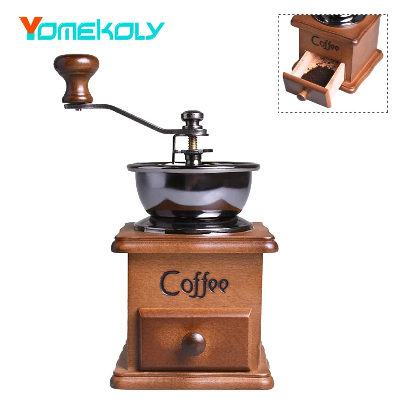 Mini Coffee Grinder Manual Stainless Steel Retro Coffee Spice Mill With