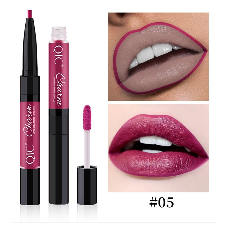 1PC New Double-end Lip Makeup Waterproof Long Lasting Tint Sexy Beauty Matte Lip Liner