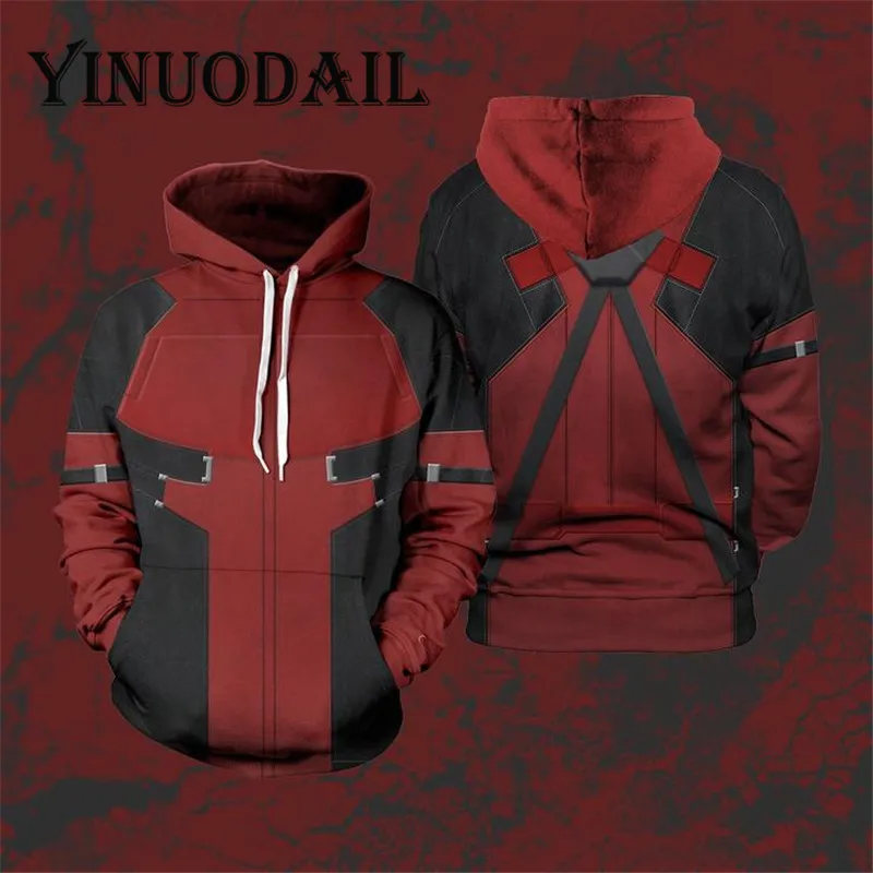 Fans Wear Winter Sweatshirt Cosplay Costume Hoodie Deadpool 3D Printed Long Sleeve Casual Tops for Men Fans Wear Winter Sweatshirt Cosplay Costume Hoodie Deadpool 3D Printed Long Sleeve Casual Tops for Men