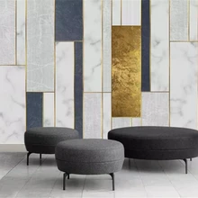 Beibehang обои для стен 3 d современные минималистичные геометрические золотые линии мозаичный узор ТВ задний план стены 3d обои росписи