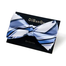 DiBanGu/ Новое поступление, милый детский галстук-бабочка, детский синий полосатый галстук, модное свадебное платье для маленьких мальчиков и девочек, аксессуары, галстуки-бабочки