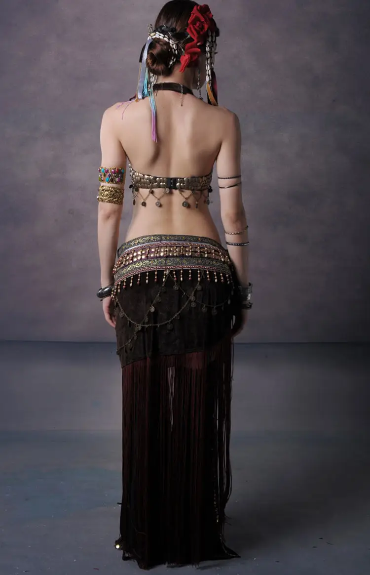 Этнический стиль танец живота костюм 2 фото бюстгальтер и юбка 34B/C 36B/C 38B/C 4 цвета
