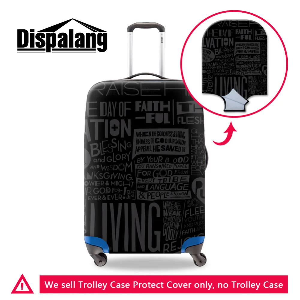 Брендовый крутой черный Эластичный Защитный чехол для багажа на молнии для 18-30 дюймов, чехол для багажника, водонепроницаемый чехол для путешествий