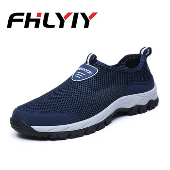 

Men Plus Size 39-48 Men Mesh Loafers Summer Breathable Slip on Casual Shoes Outdoor Man Soft Comfortable Flat Non-slip Male Shoe