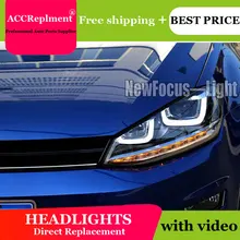 Auto Lighting Style LED Head Lamp for VW Golf 7 GTI R20 led headlights golf7 angel eye led drl H7 hid Bi-Xenon Lens low beam car style led headlights for benz vito 2017 for vito head lamp led drl lens double beam h7 hid xenon bi xenon lens