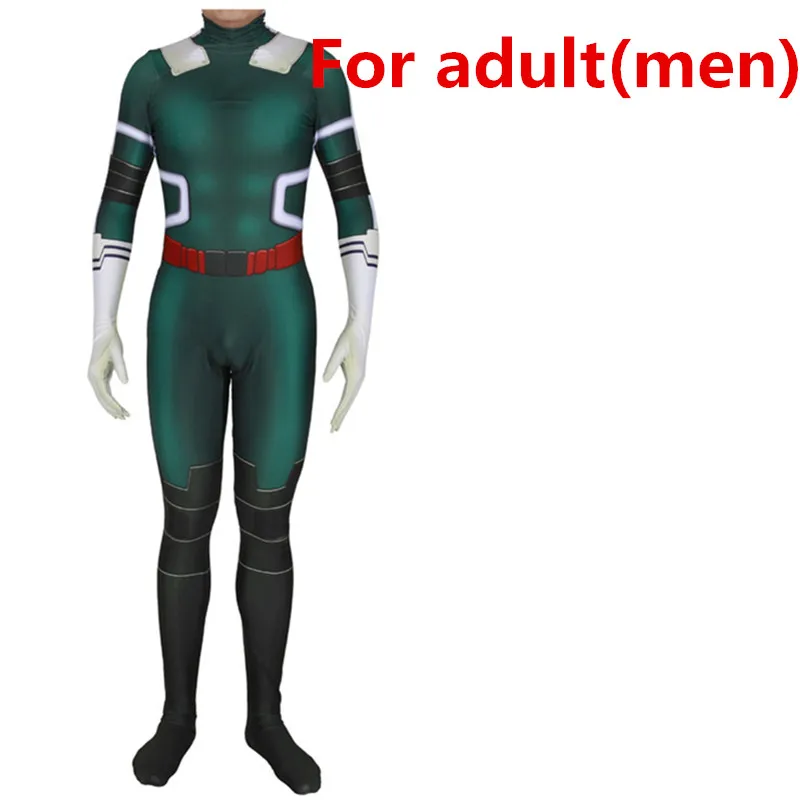 Аниме Мой герой Academy Косплей Midoriya Izuko Deku костюмы парик мужчины женщины zentai боди костюм костюмы на Хэллоуин для детей и взрослых - Цвет: For adult (men)