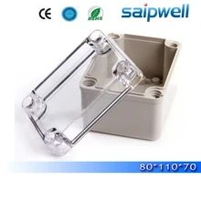 2015 best hot sale ip65 plastic waterproof electrical junction box with transparent cover 80*110*70mm High quality DS-AT-0811
