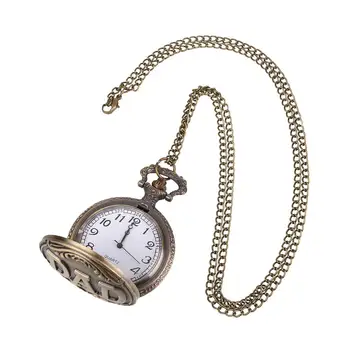 

Vintage Style Antique Pocket Watch Alloy Bronze Watch Chain Dangle Necklace Dad Father's Day Gift