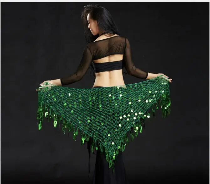 Женский набедренный платок с блестками для танца живота|sequin hip scarf|belly dance costumeship