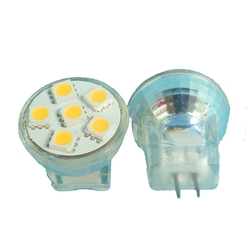 MR8 GU4 Светодиодный точечный светильник AC/DC12V 2 Вт 5050 SMD светодиодный ная лампа