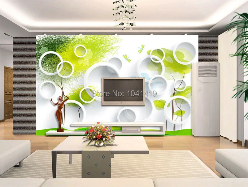 3D обои для комнаты на заказ фотообои нетканые обои круг абстрактное дерево диван ТВ фон настенная бумага для стен 3D