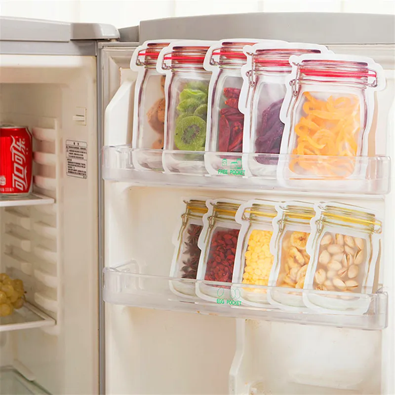 

3/4Pcs Kitchen Goods Self-styled Refrigerator Storage Bag Kitchen Gadget Moisture-proof Bag Kitchen Accessories