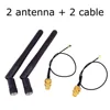 2 pièces/lot 2.4GHz 3dBi WiFi 2.4g antenne RP-SMA mâle routeur sans fil + 17cm PCI U.FL IPX à RP SMA mâle câble queue de cochon ► Photo 1/6
