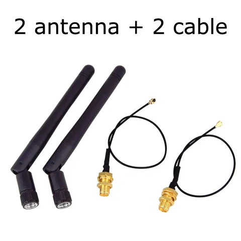 2.4GHz 3dBi WiFi 2.4g Antenna Aerial RP-SMA Male wireless router+ 17cm PCI U.FL IPX to RP SMA Male Pigtail Cable